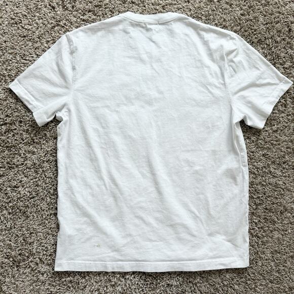 J. Crew Men's White Relaxed Premium-Weight Cotton Short Sleeve T-Shirt Size M - Picture 3 of 8